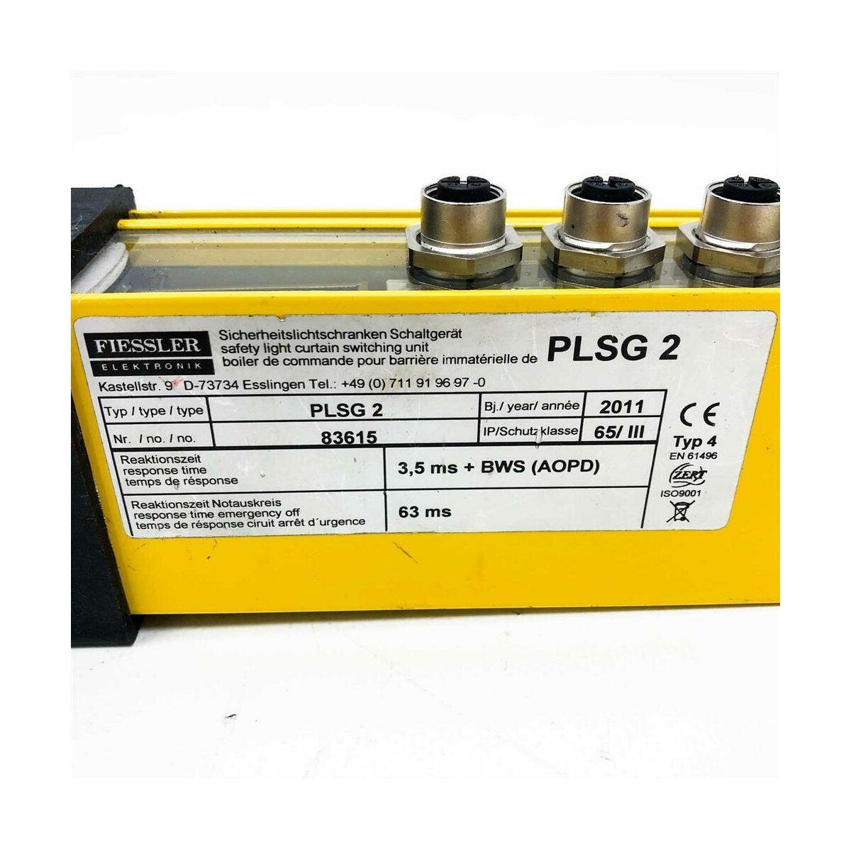 Fiessler Elektronik PLSG 2 83615 IP65 Schutzklasse 3 Sicherheit