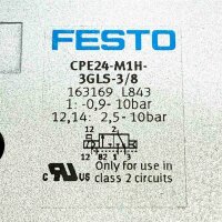 Festo CPE24-M1H-3GLS-3/8 1.5W, 24V DC, 10bar Magnetventil