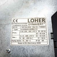 LOHER DYNAVERT 20/40 kVA, 2L2W96400-062BA 1I10 3 AC 230...400...415V 50...60Hz, 20/40kVA Frequenzumrichter