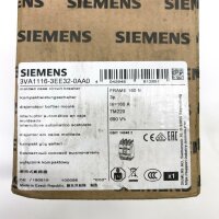Siemens 3VA1116-3EE32-0AA0, 160A, A5E03090309053 FRAME: 160 N, 3p, In: 160 A, TM220, 690 V Leistungsschalter