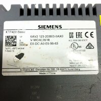 Siemens SIMATIC HMI, KTP400 Basic, 6AV2 123-2DB03-0AX0 DC24V, F-State: 12 Panel