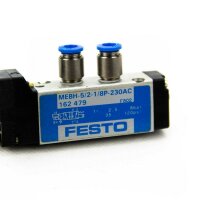 Festo Pneumatic MEBH-5/2-1/8P-230 AC Magnetventil, 162479, 2,5 - 8 bar