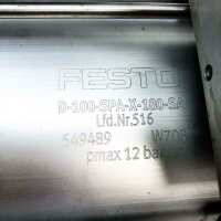 Festo D-100-SPA-X-180-SA, 549489, W708 pmax 12bar ZYLINDER