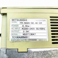Mitsubishi FR-A024-S0.4K-ER 0.4kW, 2.5A Frequenzumformer