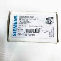 Siemens 3RH1140-1AF00,  110V, 50/60Hz, 6A, 230V, 40E, 4NO