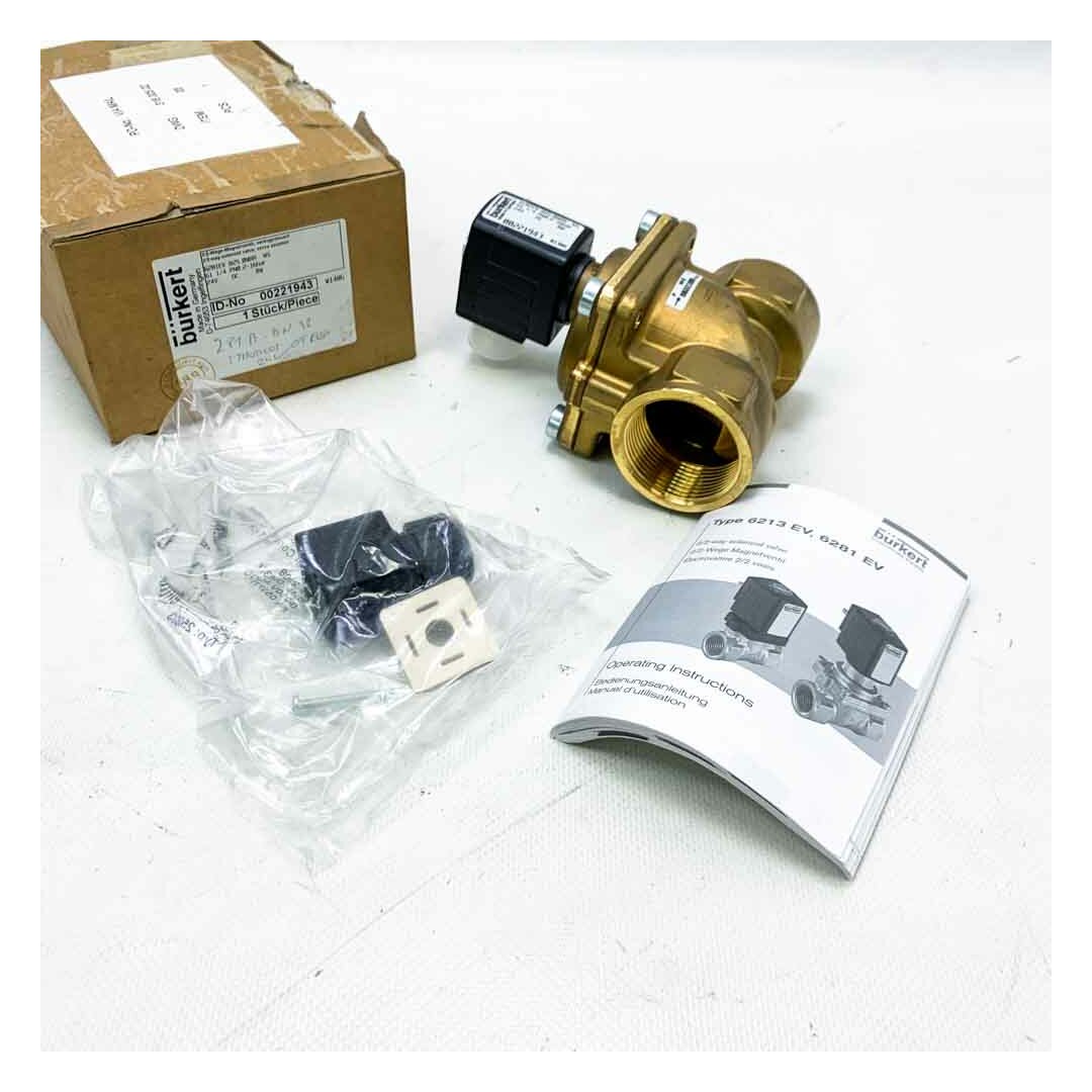 Burkert 00221943, 6281EV B25,0NBR MS, G1 1/4 PNO,2-16bar 24VDC / 8W SOLENOID VALVE