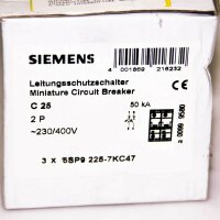 Siemens 5SP 9225-7KC47 Leitungsschutzschalter 400V 50KA ACC. IEC 947-2