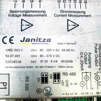 Janitza UMG 503 V, 52.07.001, 5308/8338 9 VA Messtechnik