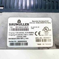 BAUMÜLLER BM1224-01-00-01 3*0-240VAC, 7.5A, 0.1..400Hz, 2.9KVA, 1.5kW Frequenzumrichter