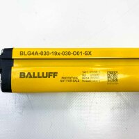 BALLUFF BLG4A, 030-19x-030-O01-SX (receiver) + BLG4A. 030-19x-030-O01-SX (transmitter) Power Supply: 24VDC, Response Time: 11ms, Protection: IP65, Resolution: 30mm, Power Cons.: 4W max, Range: 0.2...19m, Software rel: 3.0.3 Transmitter/Receiver (Scanner)