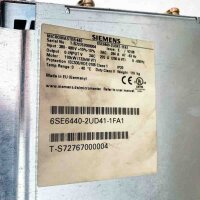 SIEMENS MICROMASTER 440, 110kW(132kW VT), 6SE6440-2UD41-1FA1 3AC, 205 A (250 A VT), 0.650Hz