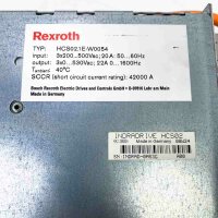 Rexroth  INDRADRIVE, HCS02.1E-W0054 3x0...530Vac; 22A 0...1600Hz Servoumrichter