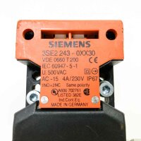 SIEMENS 3SE2 243-0XX30, VDE 0660 T 200 AC-15 4A/230V IP67 Sicherheits Positionschalter
