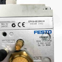 FESTO CPV10-GE-DI02-8, 546188 + CPV10-VI, 18200 + 8x 161415 DC 24V Magnetventile