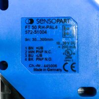 SENSOPART FT 50 RH-PAL4, 572-51004 10...30 V DC, 200mA Reflexionslichtaster