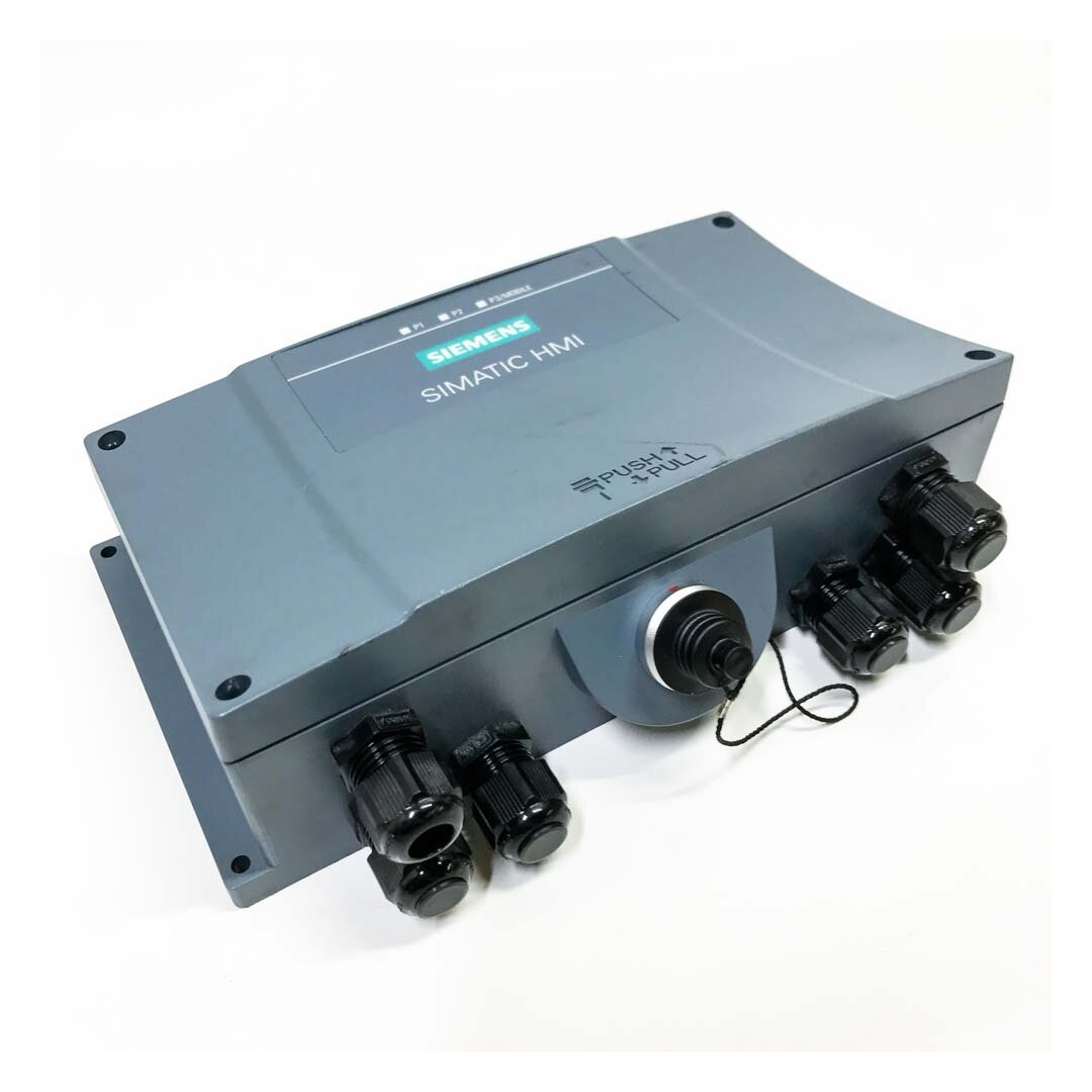 SIEMENS SIMATIC HMI, 6AV2 125-2AE23-0AX0, S C-N7B73982 2021, FS:06 DC 244V, 1,6A max Anschluss Box