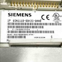 SIEMENS SIMODRIVE 6SN1162-1AA00-0AA0 +  6SN1118-0DK23-0AA0 + VER: A + VER: C  Leistungsmodul