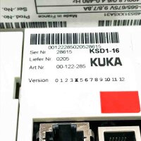 KUKA KSD1-16, 00-122-285, Ver. 4 E93DA552I4B531 0-400V, 0-480Hz Servodrive