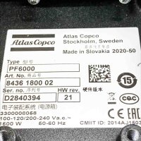 ATLAS COPCO PF6000, 8436 1800 02, D2840394, HW: 21 100-240/200-240V V a.c, 1500W, 50-60Hz Power Focus Nutruner Controller