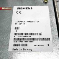 SIEMENS SINUMERIK PANEL PC 670, 6AV7613-0AB10-0CE0, GWE-570043900200 AC 120/230V, 1,9/1,1A Panel