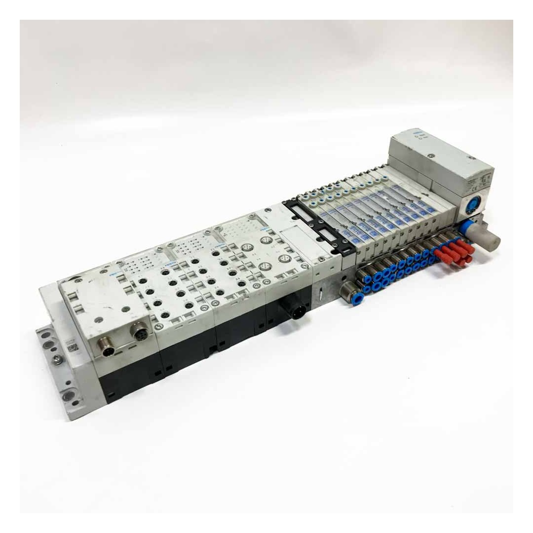 FESTO VPPM-6TA-L-1-F-0L10H-S1, 5442219 + 5x 533342 + 5x 533345 + VMPA1-FB-EPL-GU, 533372 + 4x CPX-GE-EV, 195742 + 2x CPX-AB-8-M8x2-4POL, 541256 + CPX-AB-4-M12x2-5POL, 195704 + CPX-FB13, 195740 + CPX-AB-2-M12-RK-DP, 541519 10bar Ventilmodule