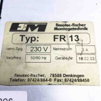 FIMOTEC-FISCHER MONTAGETECHNIK FR 13 230V, 3A, 50/60Hz Frequenzumrichter