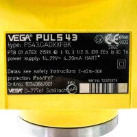 VEGA VEGAPULS 43, PS43.CADXXFBK 14...29V, 4...20mA Radar Sensor