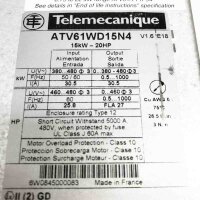 TELEMECANIQUE + SCHNEIDER ELECTRIC 15kW, 20HP, ATV61WD15N4 + VW3A1101 380-480V, 30.5A Frequenzumrichter