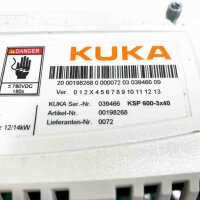 KUKA KSP 600-3x40, 00198268, ECMAS3D4444BE531, VER: 3, HW: 2B DC 565/675V, 25A, 14/17kW Power Pack