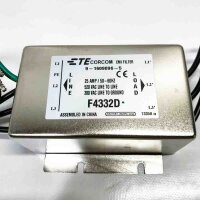 ETE CORCOM 9-1609096, F4332D 520VAC, 25AMP, 50-60Hz EMI Filter