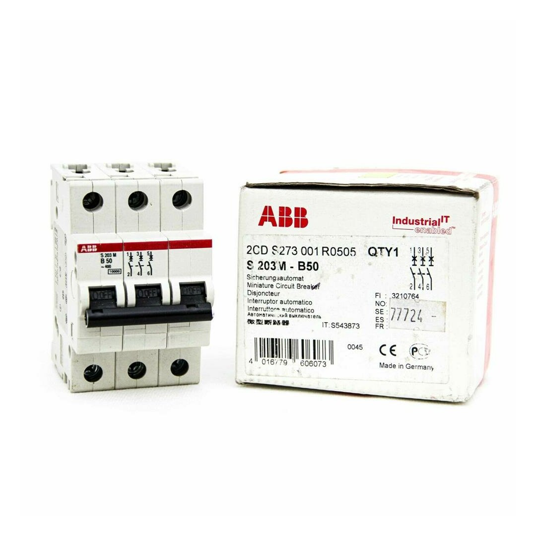 ABB S 203M B50 Sicherungsautomat Leitungsschutzschalter 50A 3 Polig S203MB50