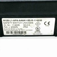 EUCHNER MGB-L1-APA-AA6A1-S5-R-114235, 114235 V2.2.0, Fzh=2000N, IP54 Sicherheitsschalter