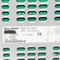 Vero Power Monovolt PK240 116-010165D Power Supply 115/230VAC 4,6/2,6A 47-63Hz