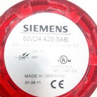 Siemens 8WD4 420-5AD + 8WD4 420-5AB + 8WD4408-0AD. Signallampe 24V AC/DC
