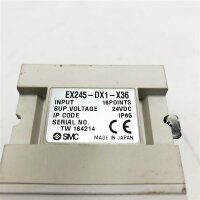 SMC EX245-DX1-X36 Solenoid Valve INPUT 16POINTS, 24VDC