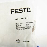 Festo QS-1/4-6-1 , 153014 , Steckverschraubung (10 Stk.)