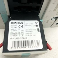 Siemens 3RT1045-1AL20 + 2 x 3RH1921-1CA10 Leistungsschütz BAL: 105A, 600V