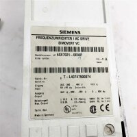 Siemens 6SE7021 - 0EA61 (T - L40747500074) 10.2 A, CU1 karte, 0-600 Hz Frequenzumrichter / AC Drive Simovert VC