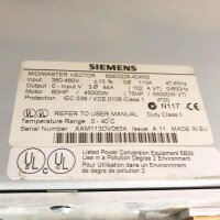 Siemens 6SE3228-4DK50, 84A, 60HP/45kW 3 x 180 A 440/250 V 50/60 Hz MIDIMASTER Vector