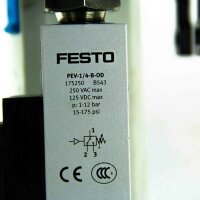Festo MS6-EM1-1/2 + MS6-LFR-1/2-D7-E-R-M-AS + MS6-FRM-1/2-Y + PEV-1/4-B-0D