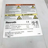 Rexroth HCS01.1E-W0018-A-03-B-ET-EC-CN-NN-NN-FW 3x AC 0...500V 7.6A 0...1600Hz IndraDrive