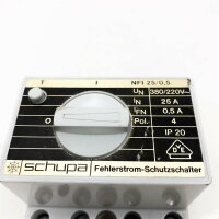 SCHUPA NFI 25/0,5 380/220V~, 25A, Pol. 4 Fehlerstrom-Schutzschalter